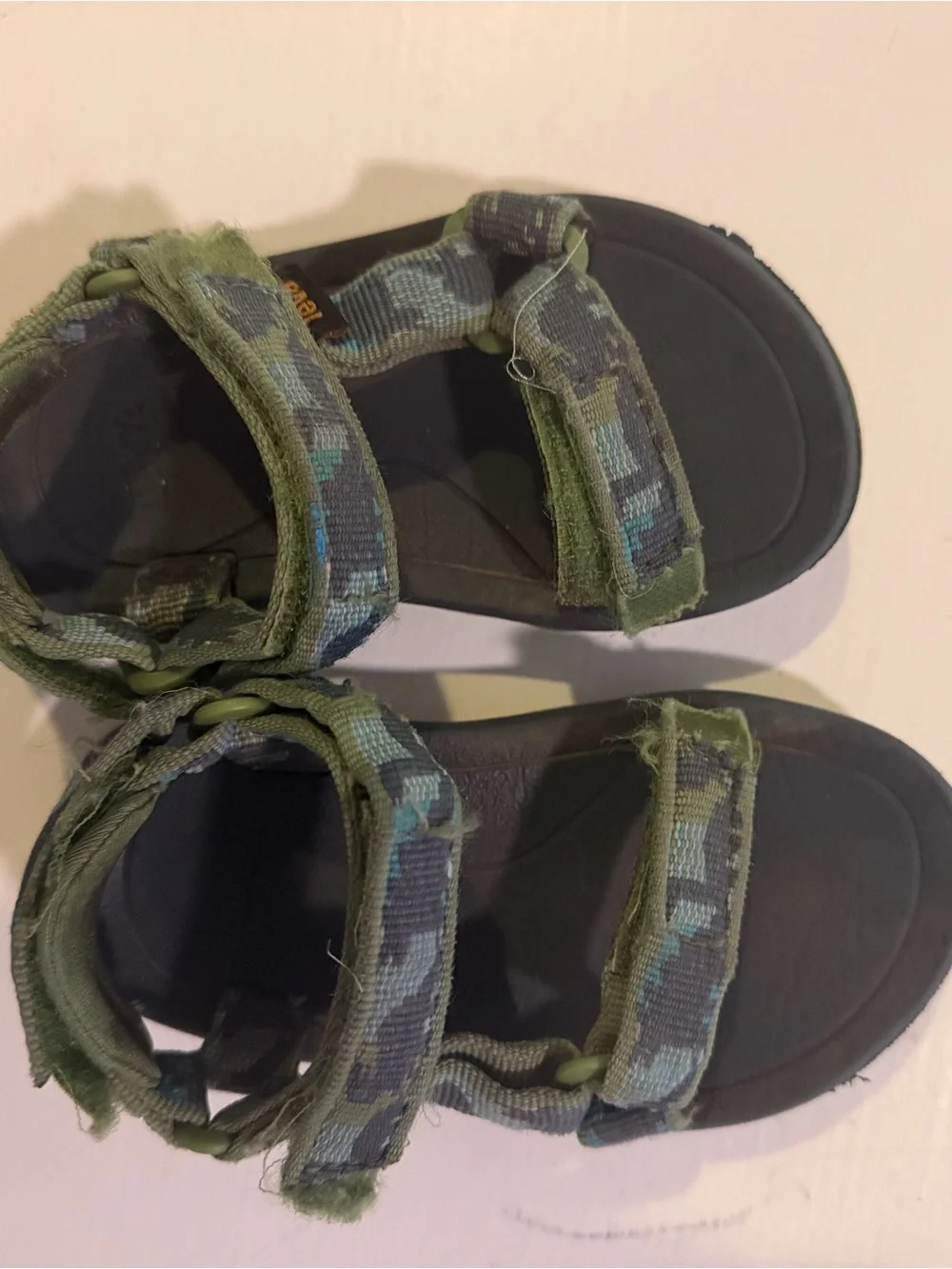 Kids Teva Dinosaur Camouflage Strap Sandals